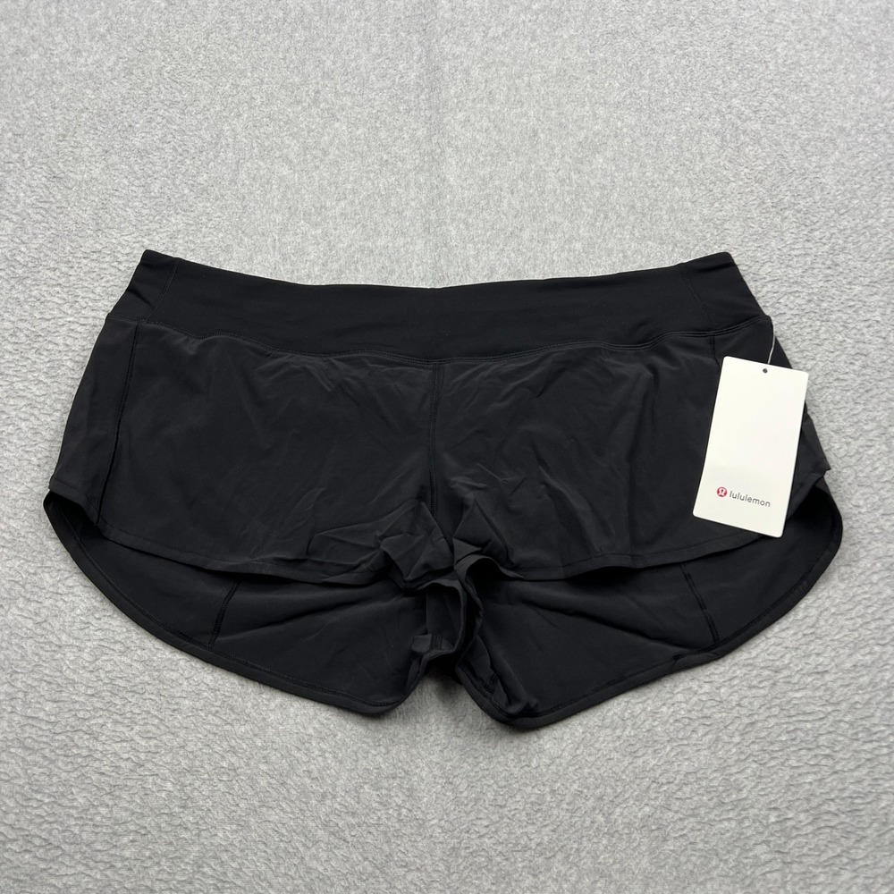 NEW Lululemon Speed Up Short 2.5" Women's 14 Black Low Rise Swift Running W7AO6R